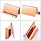 Maxdot Rose Gold Business Card Holders Stainless Steel Name Cards Display Stand Desktop Rack Organizer for Office Home Desk Accessories