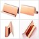Maxdot Rose Gold Business Card Holders Stainless Steel Name Cards Display Stand Desktop Rack Organizer for Office Home Desk Accessories