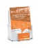 SOURCE ONE Counter Top BiFold 6Inch Wide Acrylic Brochure with Business Card Holder S1CTBFWBC