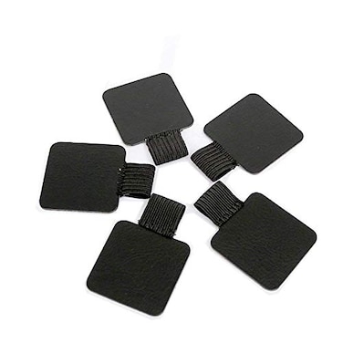 BronaGrand 5pcs Selfadhesive Leather Pen Holder with Elastic Loop for Notebooks JournalsCalendars and Planners Black