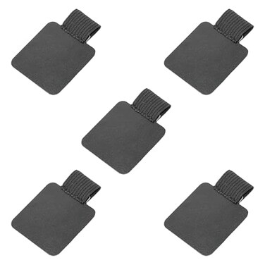 yueton 5pcs SelfAdhesive Leather Pen Holder with Elastic Loop for Notebooks Journals Planners and Calendars