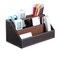 Bargain Crusader Brown PU Leather Remote Controller Holder TV Guide CD DVD Controller Organizer Desk Caddy Stationery Organizer Caddy Stationery Holder L945 x W53 x H4316 inches Brown