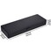 Chinco 4 Pieces Plastic Pencil Case Plastic Stationery Case with Hinged Lid and Snap Closure for Pencils Pens Drill Bits Office Supplies Black Pink White Green