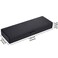 Chinco 4 Pieces Plastic Pencil Case Plastic Stationery Case with Hinged Lid and Snap Closure for Pencils Pens Drill Bits Office Supplies Black Pink White Green