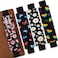 Crtiin 4 Pieces Adjustable Elastic Band Pen Holder PU Leather Pen Sleeve Pouch Pencil Holder for Planners Journals Notebooks Back to School GiftFlower