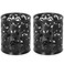 EasyPAG Black Pen Holder for Desk 2 Pack Round Pen Organizer Brush Holder for Vanity Metal Pencil Cup Organizer for Home Office Classroom School