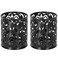 EasyPAG Black Pen Holder for Desk 2 Pack Round Pen Organizer Brush Holder for Vanity Metal Pencil Cup Organizer for Home Office Classroom School