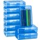 Fainne 24 Pack Pencil Boxes for School Clear Plastic Pencil Case Large Plastic Crayon Box Bulk Stackable Classroom Stationery Organizer School SuppliesBlue