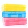 BOEIAC Large Clear Plastic Pencil Case 3 Pack Hard Storage Box for Kids Office Supplies Pink Blue Yellow
