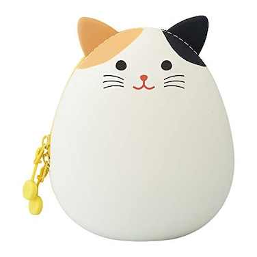 LIHIT LAB PuniLabo Zipper Pouch EggShaped 38 x 47 Calico Cat A77837 Large 13 x 47 x 38 inches