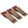 LJY 3Pack Retro Style Traveler Notebook Leather Pen Holder Loop Stainless Steel Clip Brown