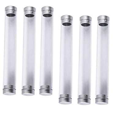 luzen 6Pcs Acrylic Ballpoint Pen Case Holder Gift Box Empty Single Pen Display Storage Case Cylinder Tube Pens Containers for School Business Office Supplies Clear
