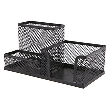 Apol Metal Wired Mesh Design Multifunctional Desk OrganizerDesk TidyPen HolderCard CaseStorage Box for Home Office Desktop Decration