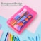 Nuozme Plastic Translucent Pencil BoxPencil Cases with SnapTight Lid for Pens Pencils School SuppliesOffice Supplies 1 Pack Standard Size