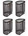 QYH Magnetic Pen Holder 4 Pack Pencil Locker Organizer Accessories for School and Office Black