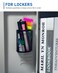QYH Magnetic Pen Holder 4 Pack Pencil Locker Organizer Accessories for School and Office Black