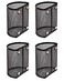 QYH Magnetic Pen Holder 4 Pack Pencil Locker Organizer Accessories for School and Office Black