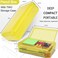 SFLHHDM Large Pencil Box Double Layer Capacity Pencils Holders Clear Hard Pen Case with Snaptight Lid Plastic Pencil Case for Office School Pen Boxes Storage School Box Amber Yellow1pcs