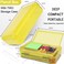 SFLHHDM Large Pencil Box Double Layer Capacity Pencils Holders Clear Hard Pen Case with Snaptight Lid Plastic Pencil Case for Office School Pen Boxes Storage School Box Amber Yellow1pcs
