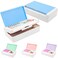 SFLHHDM Pencil Box Double Layer Large Capacity White Blue 1pcs