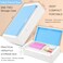 SFLHHDM Pencil Box Double Layer Large Capacity White Blue 1pcs