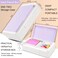 SFLHHDM Pencil Box Double Layer Large Capacity White Purple 1pcs