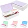 SFLHHDM Pencil Box Double Layer Large Capacity White Purple 1pcs