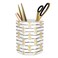 WAVEYU Pen Holder Pencil Holder for Desk Pineapple Pattern Pencil Cup for Girls Kids Durable Ceramic Desk Organizer Makeup Brush Holder for Office Classroom Home Yellow Pineapple