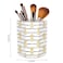 WAVEYU Pen Holder Pencil Holder for Desk Pineapple Pattern Pencil Cup for Girls Kids Durable Ceramic Desk Organizer Makeup Brush Holder for Office Classroom Home Yellow Pineapple