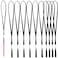 XILAOTOU 10 AntiLost Necklace Lanyard with Elasticity blackAntiLost Silicone Rubber Pen Silicone Lanyard HolderTeachersConstruction Workers Waitresses Carpenters Contractors Pros