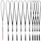 XILAOTOU 10 AntiLost Necklace Lanyard with Elasticity blackAntiLost Silicone Rubber Pen Silicone Lanyard HolderTeachersConstruction Workers Waitresses Carpenters Contractors Pros