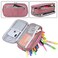 YONZONE Big Capacity Pencil Case Large Pencil Bag Pouch High Storage Pen Marker Holder 3 Multi Functional Compartments Office Desk Organizer Makeup Bag Pink