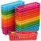 ZEAYEA 24 Pack Classroom Storage Baskets Classroom Pencil Organizer Baskets for Desk Drawer Plastic Pen and Pencil Basket Trays Crayon Basket for Office Home 93 L x 22 W x 24 H