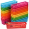 ZEAYEA 24 Pack Classroom Storage Baskets Classroom Pencil Organizer Baskets for Desk Drawer Plastic Pen and Pencil Basket Trays Crayon Basket for Office Home 93 L x 22 W x 24 H