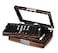 Lifomenz Co Pen Display Case Ebony Wood Storage Box with Glass Window Holds 20 Fountain Pens Luxury Pen Organizer for Collectors