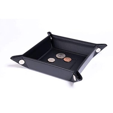 Dacasso Leather Travel Change Tray Classic Black A1088