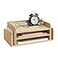 KIRIGEN Wood Desk Organizer 5 Trays 3Tier Desktop Document Letter Tray with Side Slots Fully Assembled Mail Sorter and File Folder Holder for Home Office Natural 2TPNA
