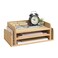 KIRIGEN Wood Desk Organizer 5 Trays 3Tier Desktop Document Letter Tray with Side Slots Fully Assembled Mail Sorter and File Folder Holder for Home Office Natural 2TPNA