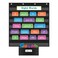 AKAYOK Standard Pocket Charts for Classroom Interactive and Versatile Pocket Chart 28x28 Sentence Strip Holder for Vocabulary Practice Spelling Display Number Patterns Black