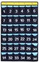 ANIZER Numbered Pocket Chart Over Door Hanging Classroom Organizer for Cell Phones Calculators Holders Blue 36 POCKETS