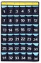 ANIZER Numbered Pocket Chart Over Door Hanging Classroom Organizer for Cell Phones Calculators Holders Blue 36 POCKETS
