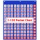 AUVCAS 120 Pocket Chart Hundreds Chart Math Manipulatives for Classroom Home 1120 Counting with 130 DoubleSided Cards Blue