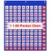 AUVCAS 120 Pocket Chart Hundreds Chart Math Manipulatives for Classroom Home 1120 Counting with 130 DoubleSided Cards Blue