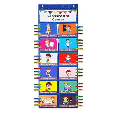 amzoya Classroom Center Pocket ChartClassroom Management Pocket ChartClassroom Course Tracking Pocket ChartsClassroom Track Pocket Chart