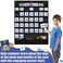 EAMAY Eamay Classroom Monthly Calendar Pocket Chart with 45 Pocket 3 Storage Pockets for Easy Wall or Stand Chart Black