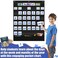 EAMAY Eamay Classroom Monthly Calendar Pocket Chart with 45 Pocket 3 Storage Pockets for Easy Wall or Stand Chart Black