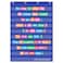 EAMAY Standard Pocket Charts Clear 10 Pocket Chart for Teacher Lessons in a Classroom or Home Use Fits Standard 3 Sentence Strips and Word Cards Blue Nylon