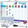 QUOKKA Magnetic Behavior Chore Chart for Kids at Home Blue Reward Visual Schedule Chart Dry and Erase Routine and Responsibility Use 99 Magnets Markers Stickers from Toddlers to Teens