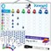 QUOKKA Magnetic Behavior Chore Chart for Kids at Home Blue Reward Visual Schedule Chart Dry and Erase Routine and Responsibility Use 99 Magnets Markers Stickers from Toddlers to Teens