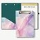 Hongri Mini Clipboard Folio with Refillable Lined Notepad A5 Clip Board
